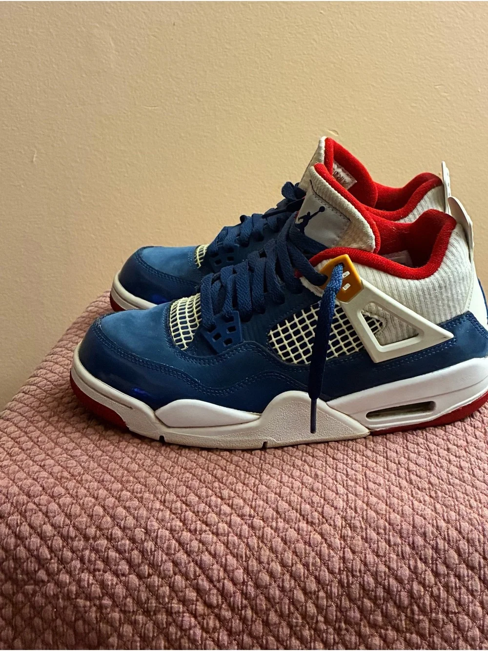 Jordan Kids Blue and Red Basketball Sneakers